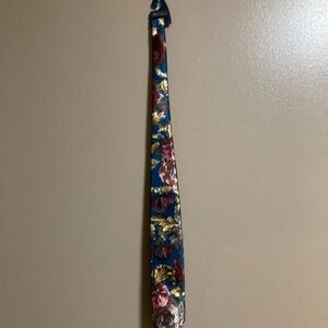 Paris Hilton Floral Tie - Blue and Red